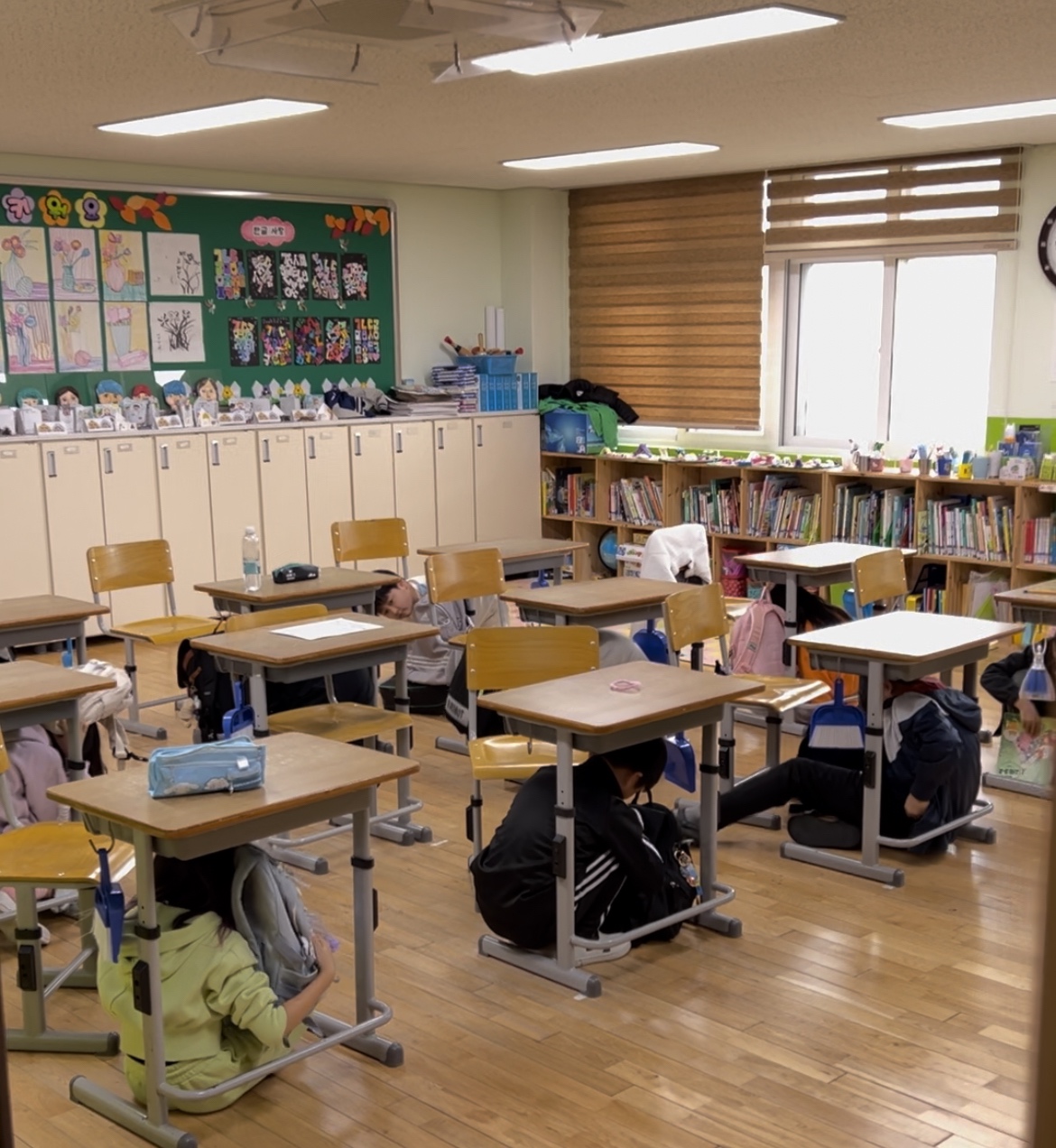 충남 홍성교육지원청-갈산초등학교,불시 복합재난 대피 훈련 실시