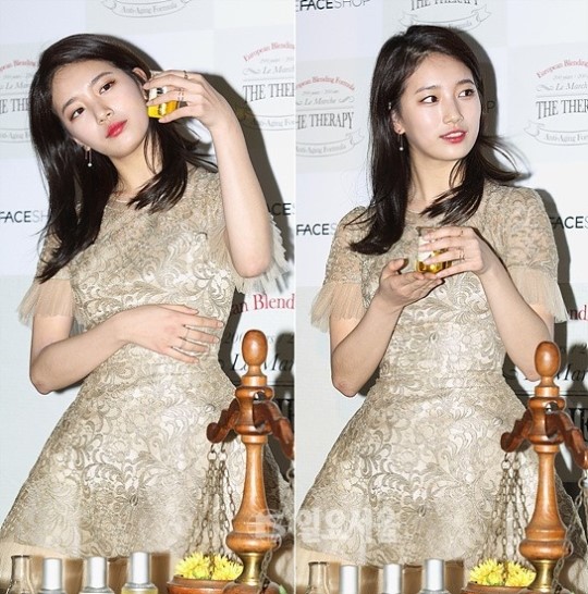 [IS포토] 수지, 더테라피 핸드메이드 열공...이 정도면 되나?