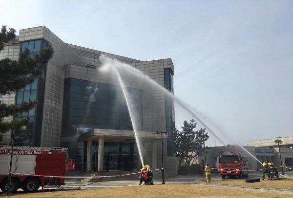 한국가스공사 인천기지본부 재난대응 화재진압훈련 실시