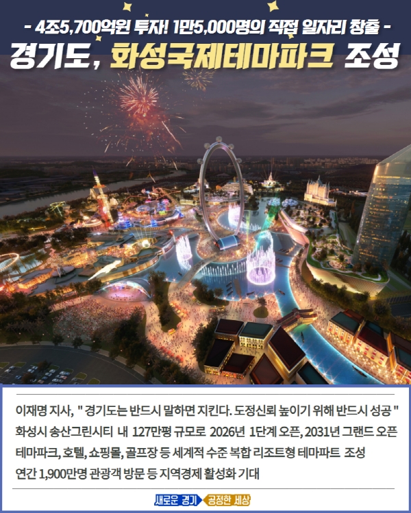 경기도, 반전 드라마 쓰는 화성국제테마파크...조성사업 본격화