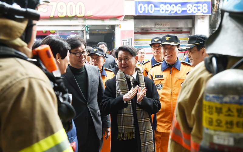양복완 부지사, 의정부 제일시장 소방안전 현장점검