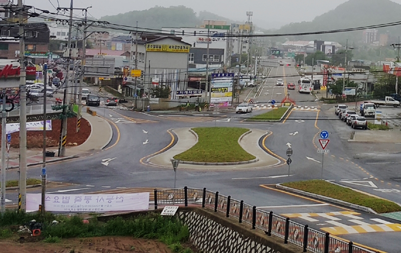 인천강화군, 전등사 입구 사거리 회전교차로 설치