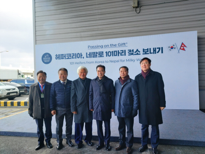 수원축협, 한국 젖소 101마리 네팔 보내기 지원 사업 동참