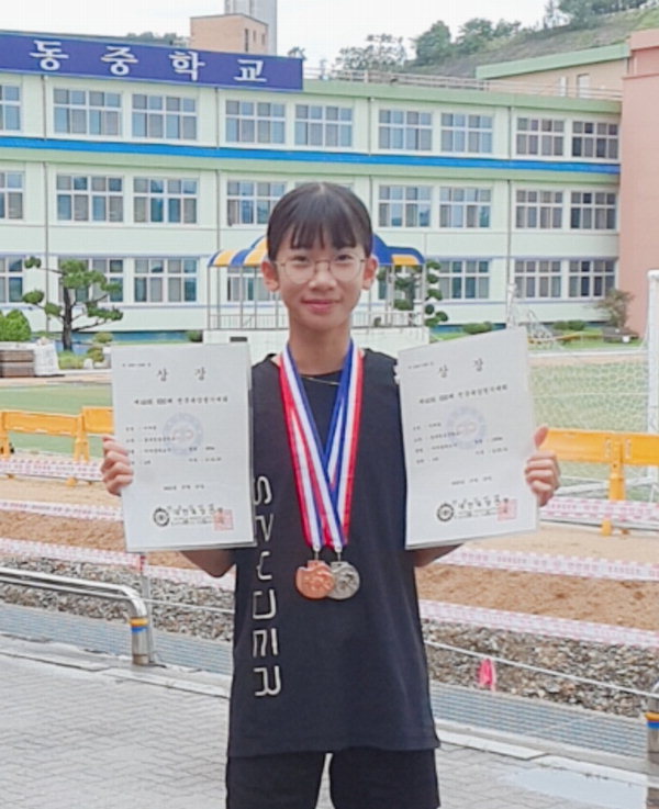 영동중 이예원 전국대회 3연속 메달 쾌거