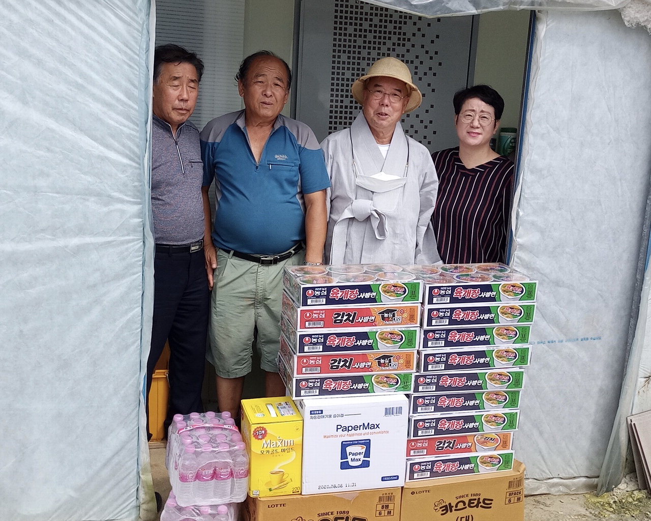 천안 도광사, 목천읍 동평리 농가에 후원물품 지원