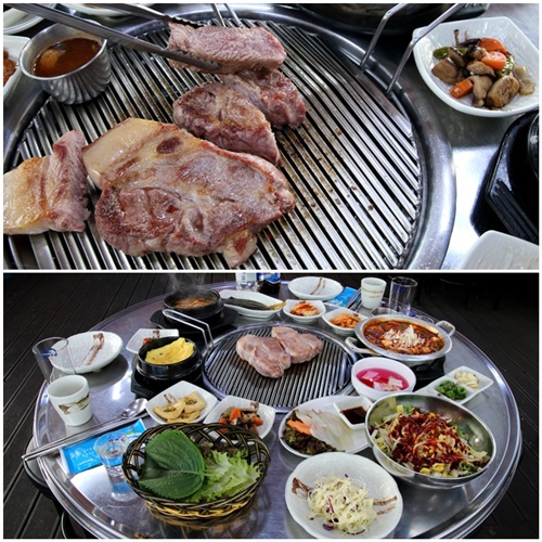 중문 흑돼지 맛집 돈가마을 고소한 흑돼지구이