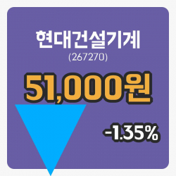 [현대건설기계주가] 현재 51,000원