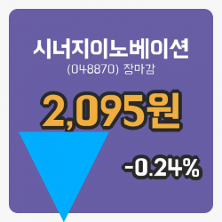 국내증시마감시너지이노베이션 15일 2,095원 장종료