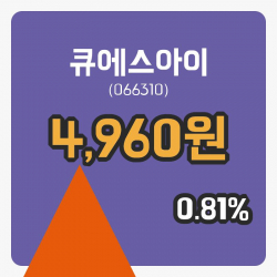 [큐에스아이주가] 31일 이시각 현재  4,960원