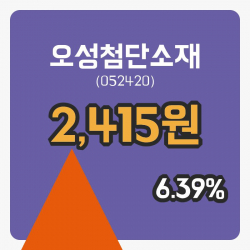 [오성첨단소재주가] 20일 13시 03분 현재 2,415원
