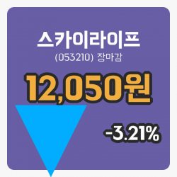 국내주식마감스카이라이프 18일 12,050원 마감