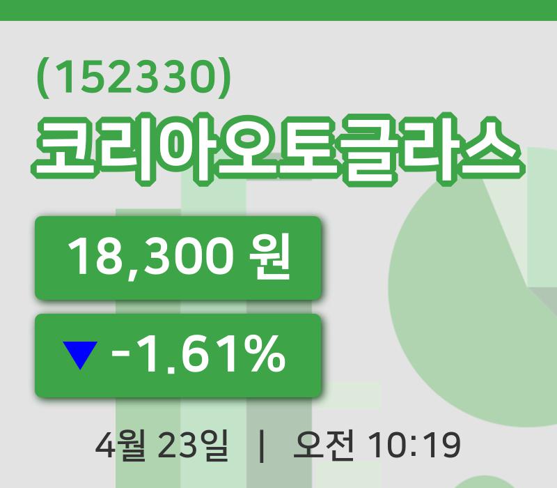 [코리아오토글라스주가] 23일 10시 19분 현재 18,300원