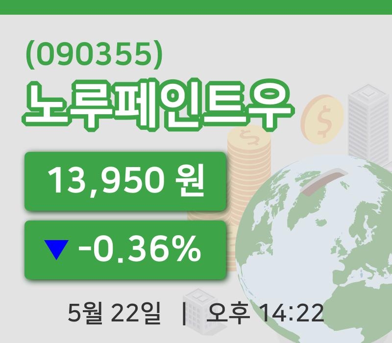 [노루페인트우주가] 22일 14시 22분 현재 13,950원