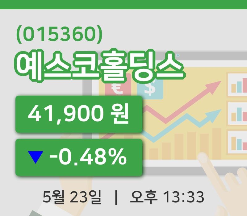 [예스코홀딩스주가] 13시 33분 현재 41,900원