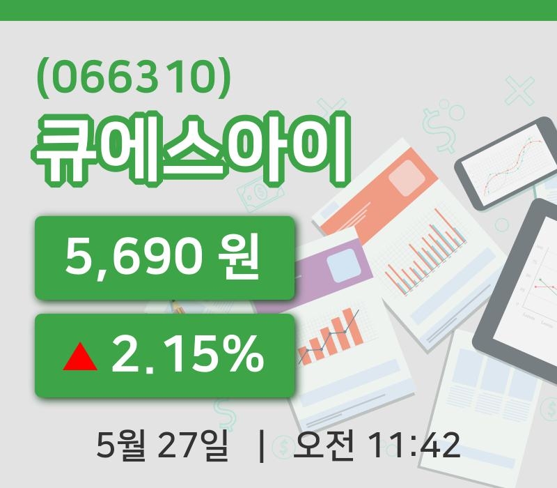 [큐에스아이주가] 27일 11시 42분 현재 5,690원