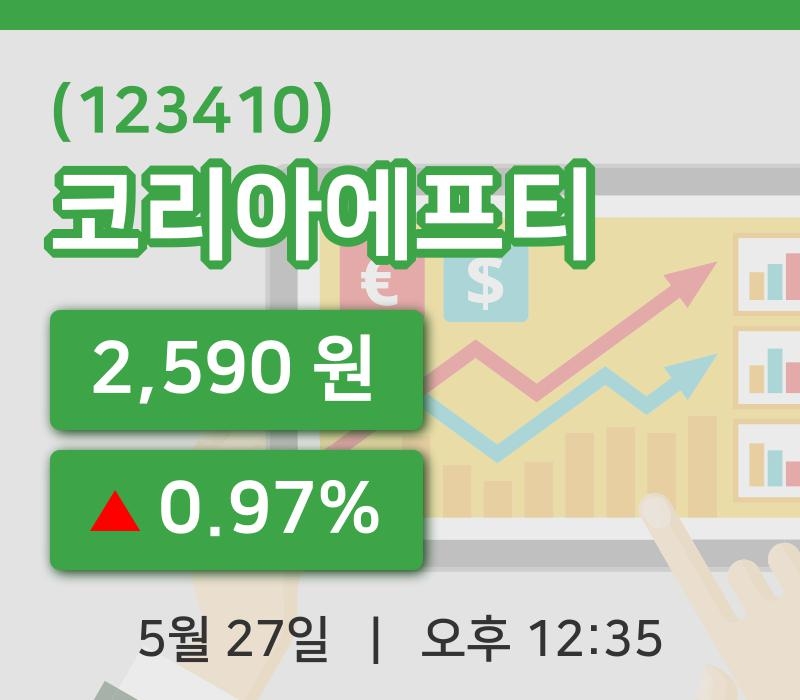 [코리아에프티주가] 12시 35분 현재 2,590원