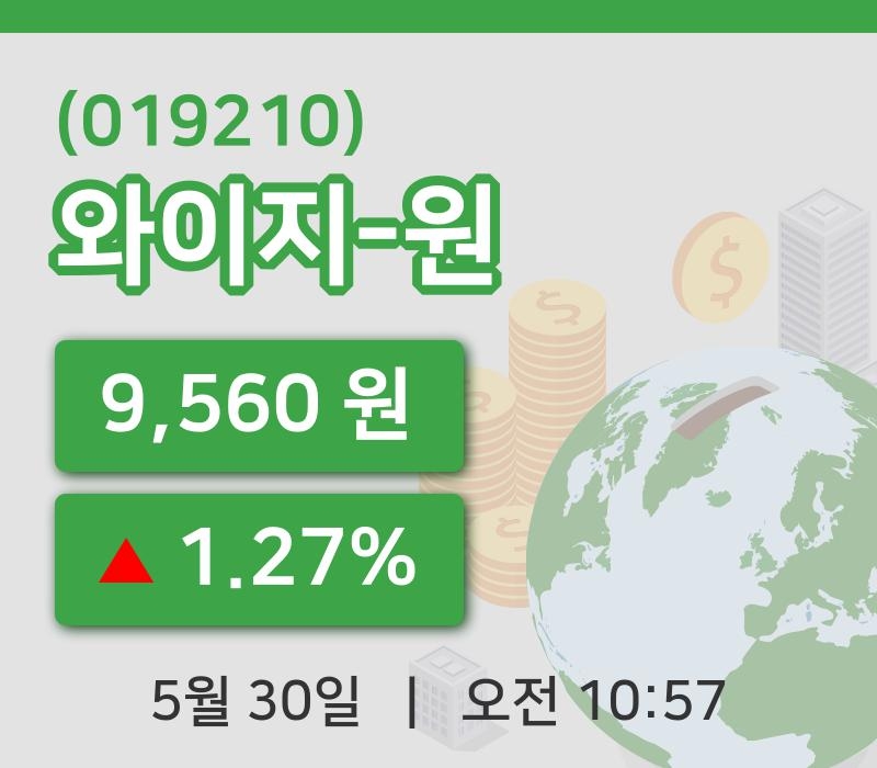 [와이지-원주가] 30일 10시 57분 현재 9,560원