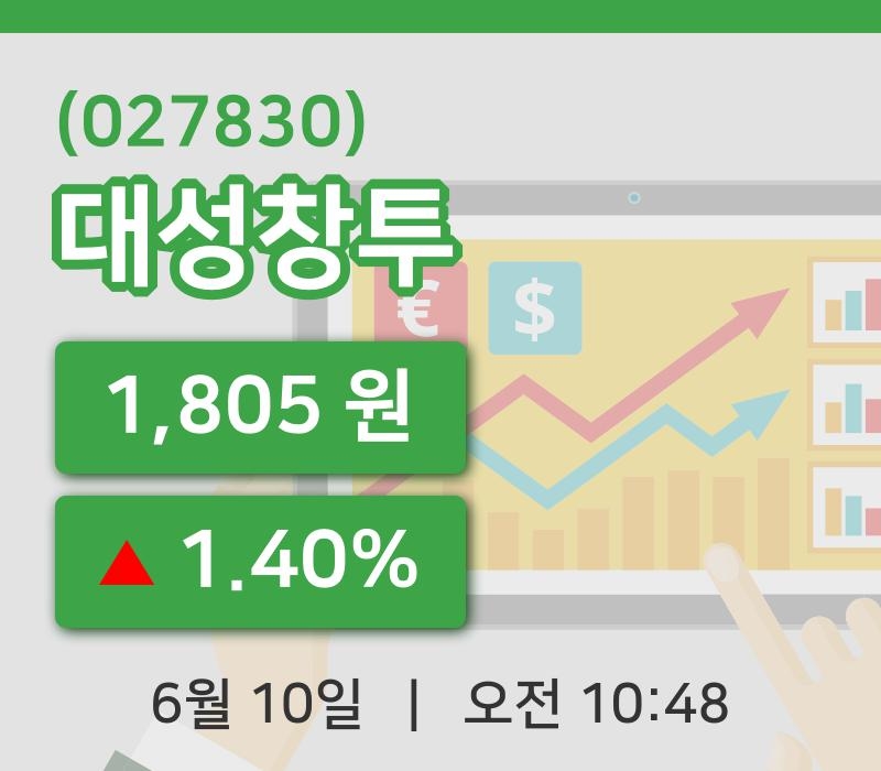 [대성창투주가] 10일 이시각 현재  1,805원