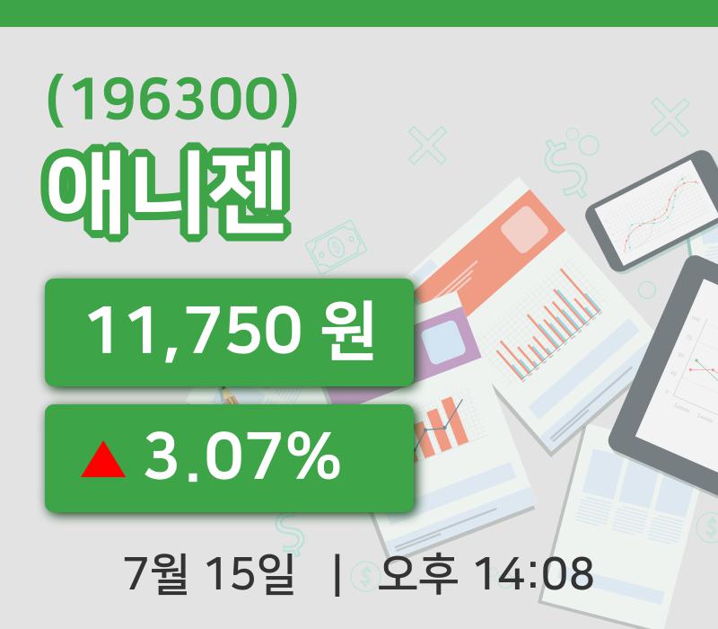 [애니젠주가] 14시 08분 현재 11,750원