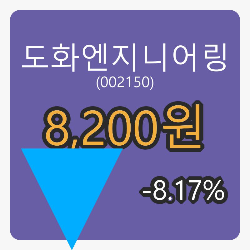 도화엔지니어링장종주가 8,200원