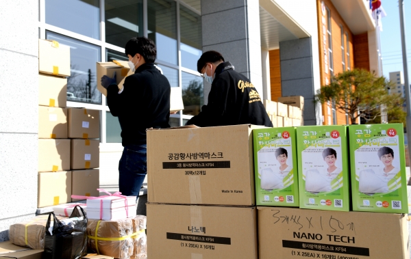 논산시, 65세 이상 어르신에 손소독제 및 마스크 지원