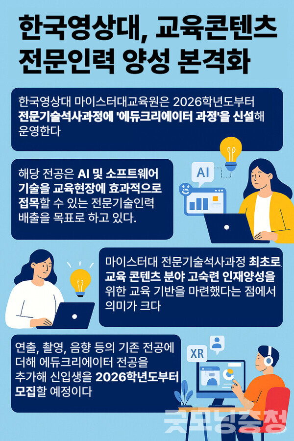 한국영상대, 미래교육콘텐츠 전문가 양성 나서
