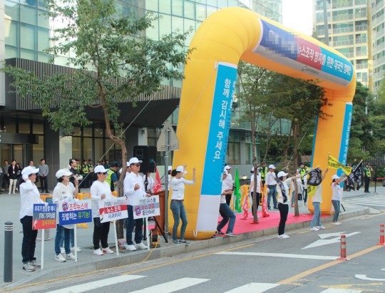돌나라 한농복구회, A방송사, 허위 사실 보도했다... 정정보도 요구 시위 진행