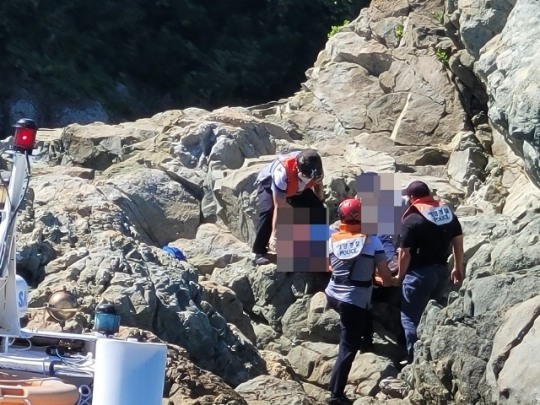 부산해경, 대대 솔섬 갯바위 응급환자 구조