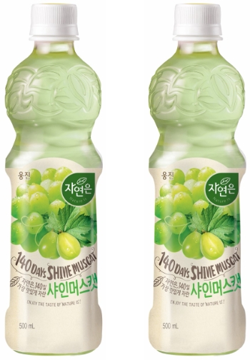 웅진식품, 자연은 샤인머스캣 인기에 500mL 추가 출시