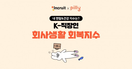 인크루트, 필리와 회사 생활 회복 지수 이벤트 진행