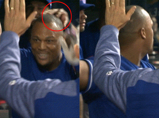 [MLB 움짤] 발끈 벨트레 내 머리 또 누가 만졌어