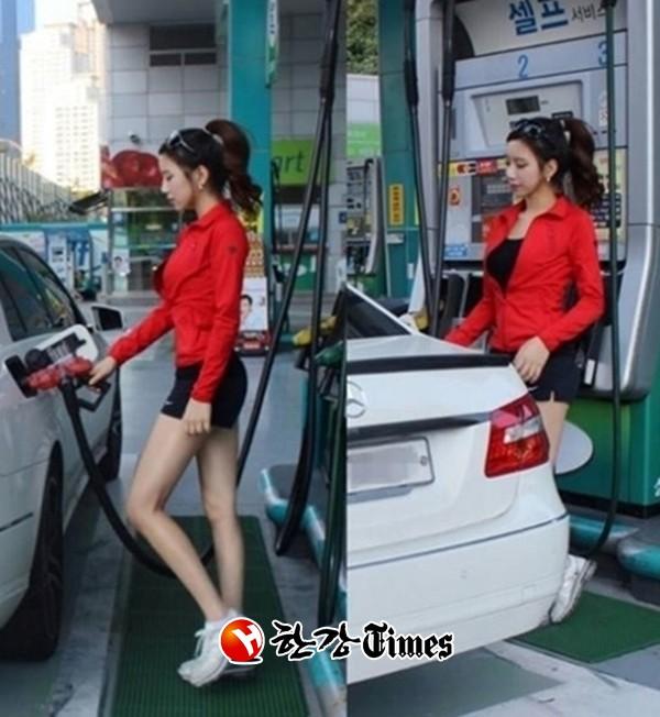 파워타임 예정화, 주유소 알바생으로 깜짝 변신 S라인 각선미 돋보여