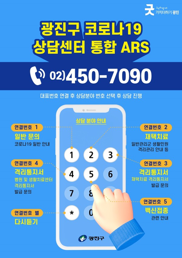 광진구, 코로나19 콜센터 통합한 ARS 안내시스템 구축