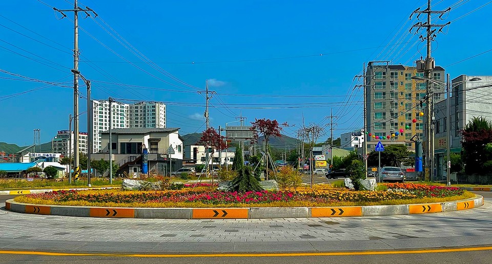 영덕군, 회전교차로와 덕곡천·오십천 산책길 경관개선 사업 완료