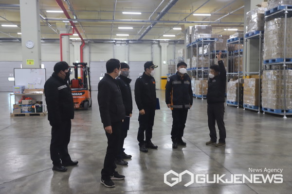 안성소방서, 대형 창고시설 일죽냉장 현장 행정지도 실시