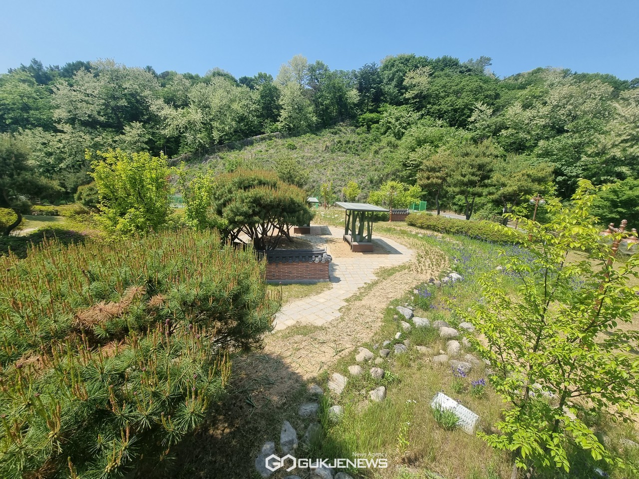 아산시, 상수도 배수지 상부 공간 재정비...휴식 공간 조성