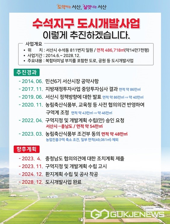 서산시 수석지구 도시개발사업, 기반시설을 법정기준 이상 확보할 것