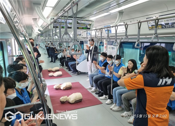 코레일 부경, 응급조치 능력 향상 위한 기관사 소방안전훈련