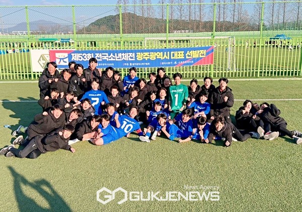 김태영 멀티골 폭발 창단 3년 만에 광주WKU15, 광주FCU15 꺾고 소년체전 선발권 획득 쾌거