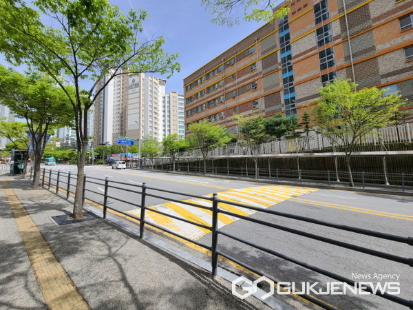 용인시 동백3동, 어정중학교 통학로 보행자 안전 울타리 설치