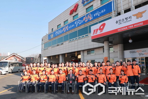 이상일 용인시장, 설 명절 앞두고 지역 내 군부대와 용인소방서 위문 방문