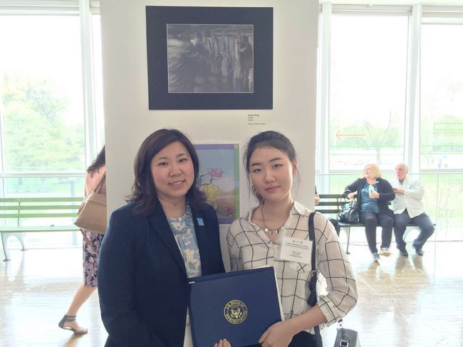 그레이스 멩 주최 연방하원의원 선거구 미술대회 송예소라양, 한인학생 최초 대상