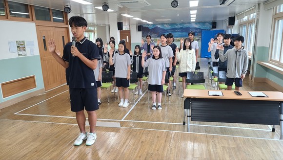 청도 매전중학교,  ‘학교문화 책임규약 ’서명 캠페인 및 선포식 진행