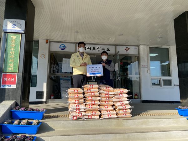 한전산업개발주식회사 삼천포사업처 나누리봉사회 백미 30포 기탁