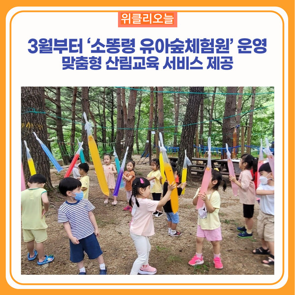 고성군, 3월부터  소똥령 유아숲체험원 운영