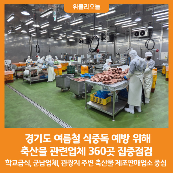 [위클리오늘] 경기도, 여름철 식중독 예방 위해 축산물 관련업체 360곳 집중점검
