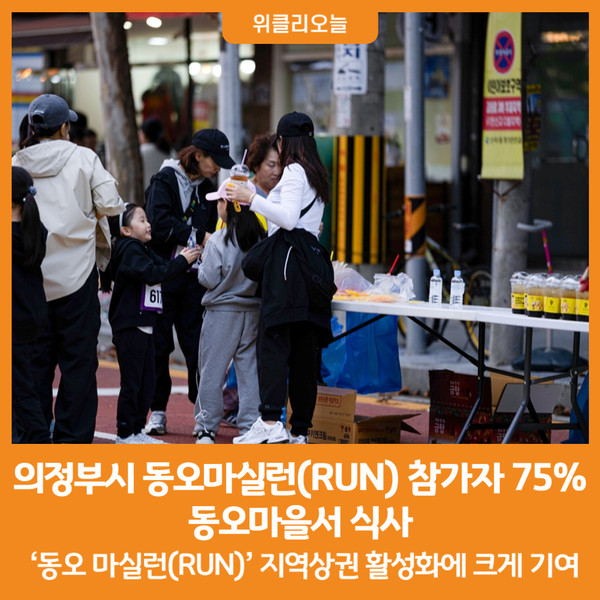 [위클리오늘] 의정부시, 동오마실런(RUN) 참가자 75% 동오마을서 식사