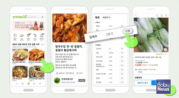만개의레시피 레시피 보면 식재료 구입 전환율 높다