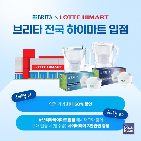 브리타, 전국 하이마트 입점… 대형마트·창고형 할인점 이어 가전 전문점 첫 진출
