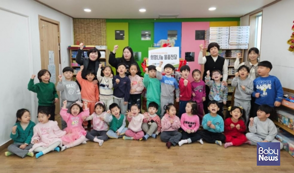 굿네이버스 호남권역본부, 다사랑어린이집으로부터 취약계층 아동 위한 라면트리 전달받아